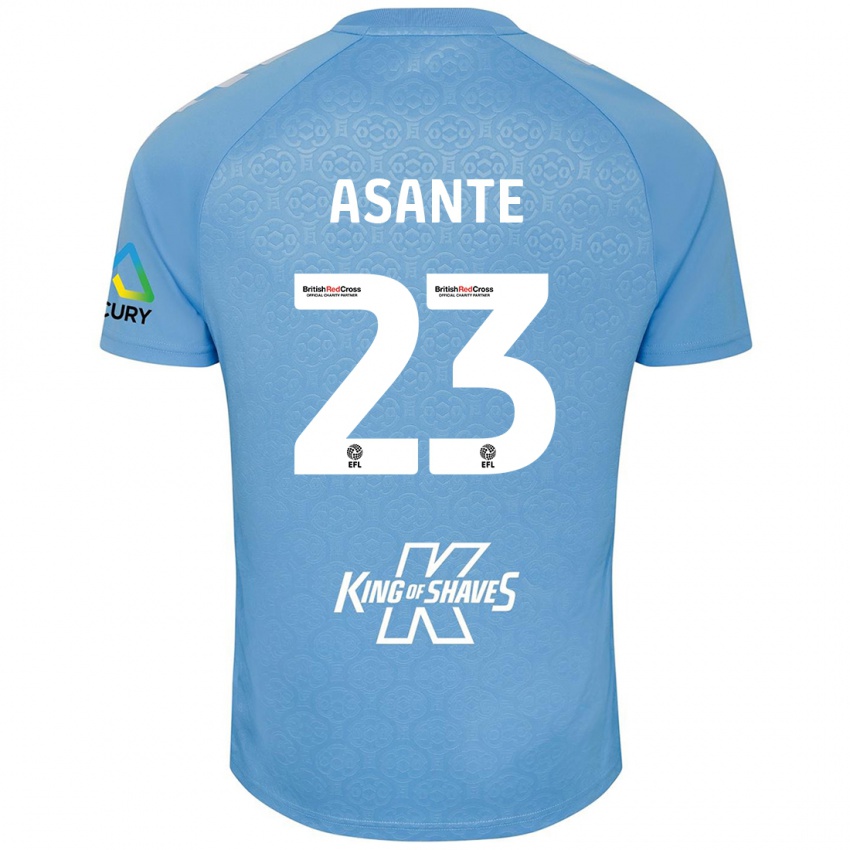 Børn Brandon Thomas-Asante #23 Blå Hvid Hjemmebane Spillertrøjer 2024/25 Trøje T-Shirt