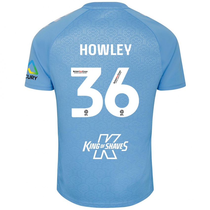 Børn Ryan Howley #36 Blå Hvid Hjemmebane Spillertrøjer 2024/25 Trøje T-Shirt