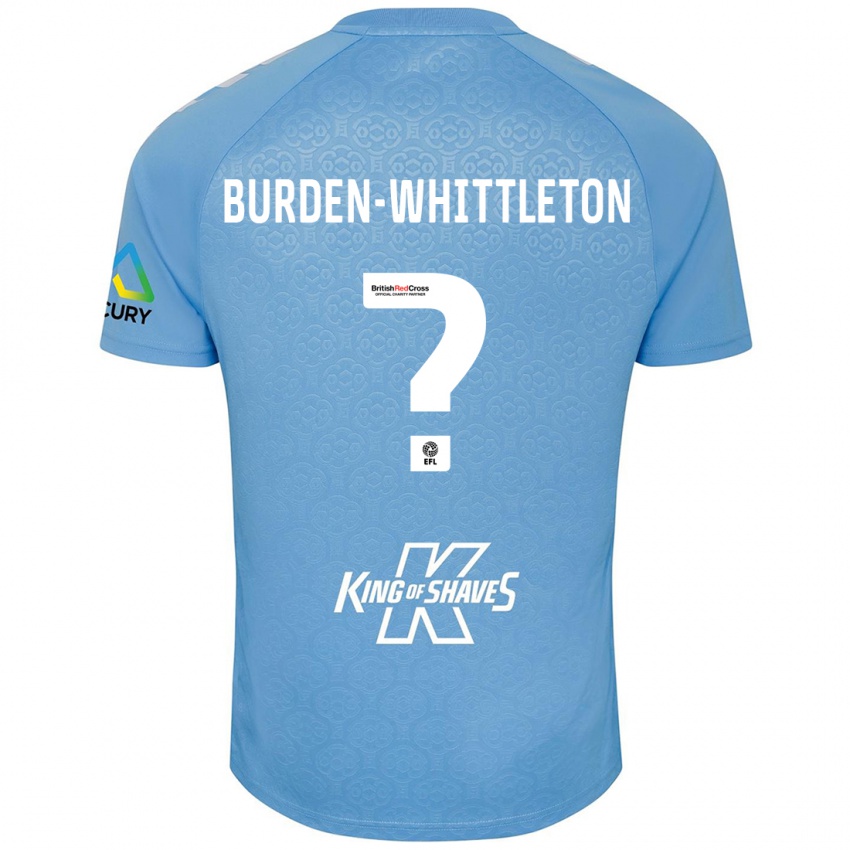 Børn Charlie Burden-Whittleton #0 Blå Hvid Hjemmebane Spillertrøjer 2024/25 Trøje T-Shirt