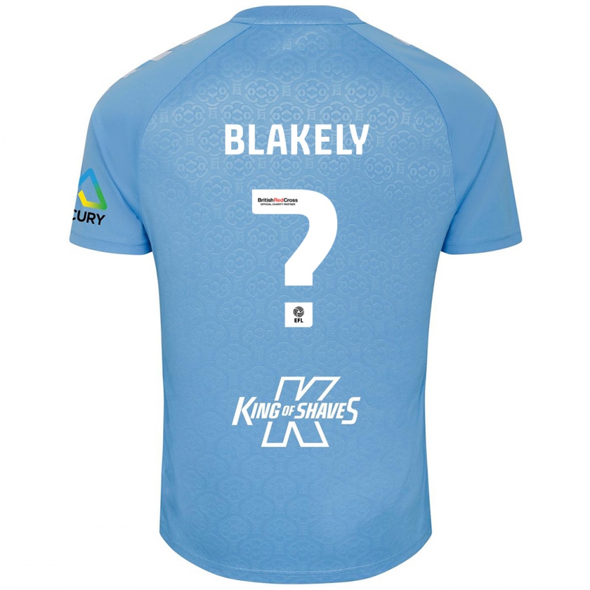 Børn Ben Blakely #0 Blå Hvid Hjemmebane Spillertrøjer 2024/25 Trøje T-Shirt