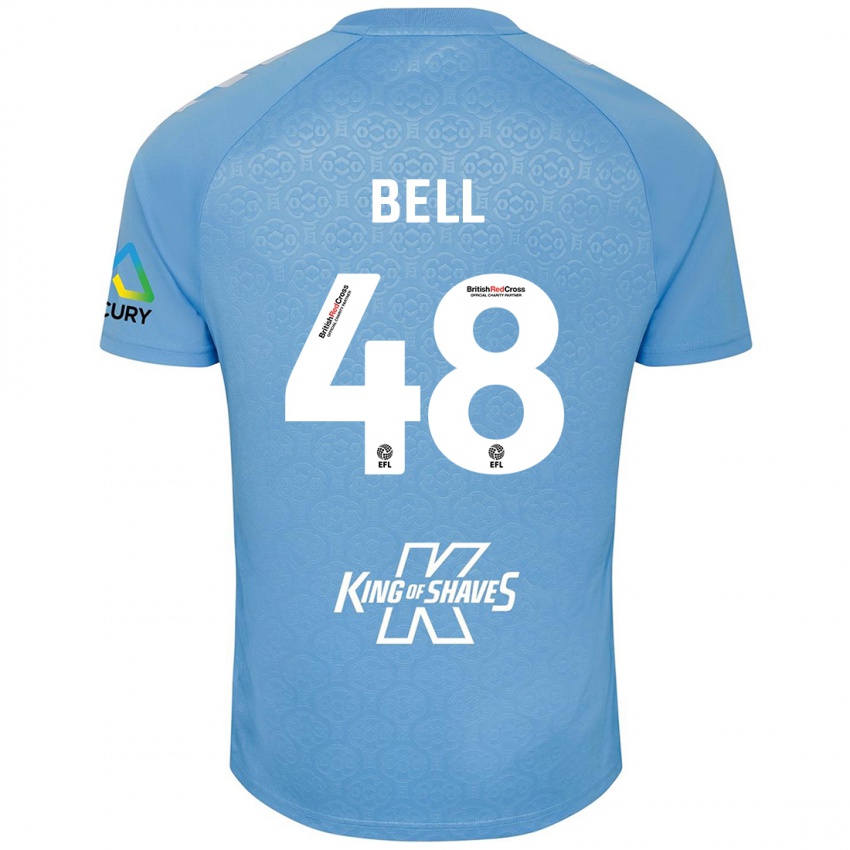 Børn Luke Bell #48 Blå Hvid Hjemmebane Spillertrøjer 2024/25 Trøje T-Shirt