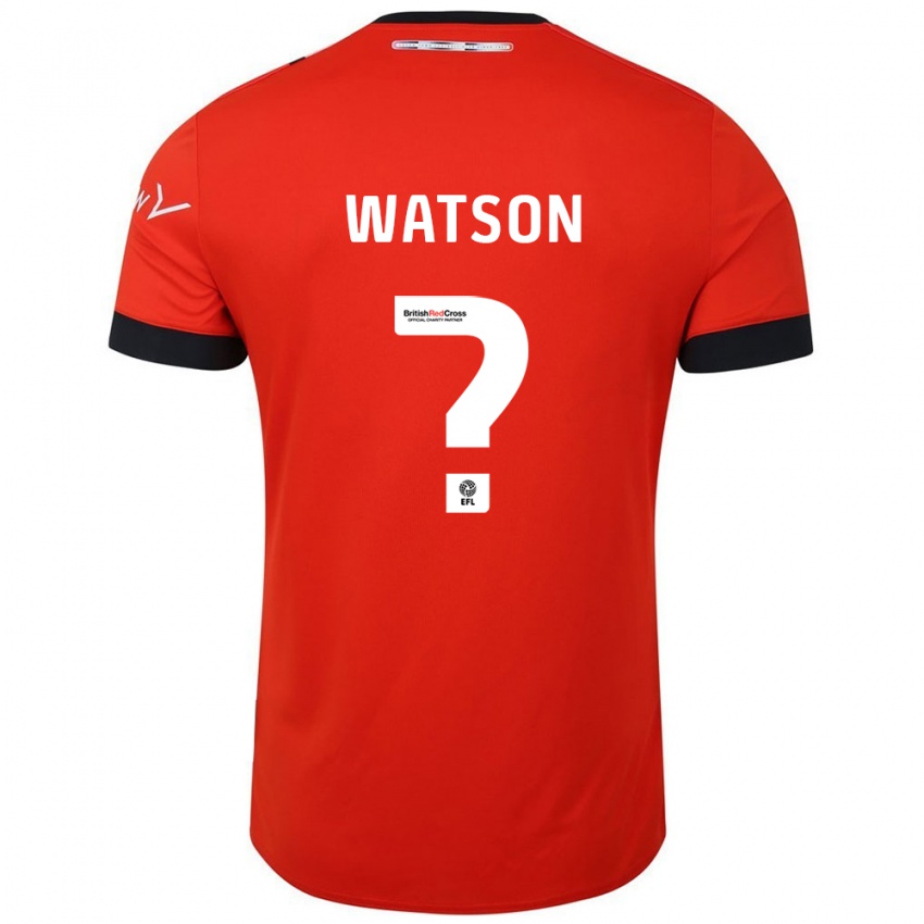 Børn Louie Watson #0 Orange Sort Hjemmebane Spillertrøjer 2024/25 Trøje T-Shirt