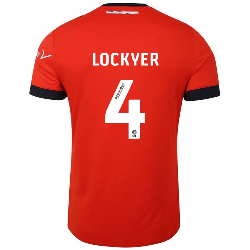 Børn Tom Lockyer #4 Orange Sort Hjemmebane Spillertrøjer 2024/25 Trøje T-Shirt