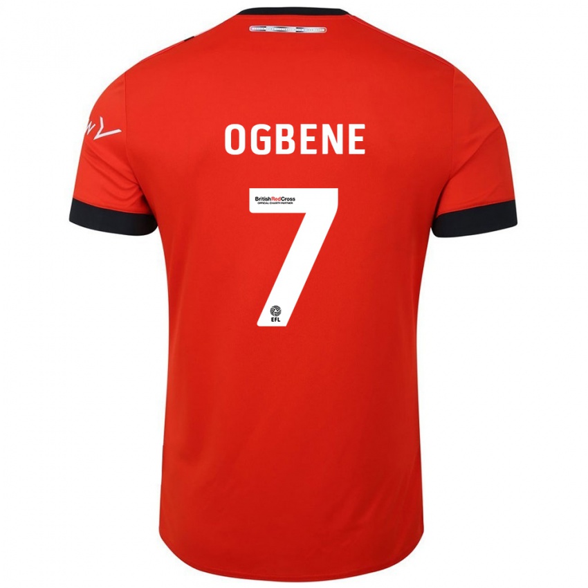 Børn Chiedozie Ogbene #7 Orange Sort Hjemmebane Spillertrøjer 2024/25 Trøje T-Shirt