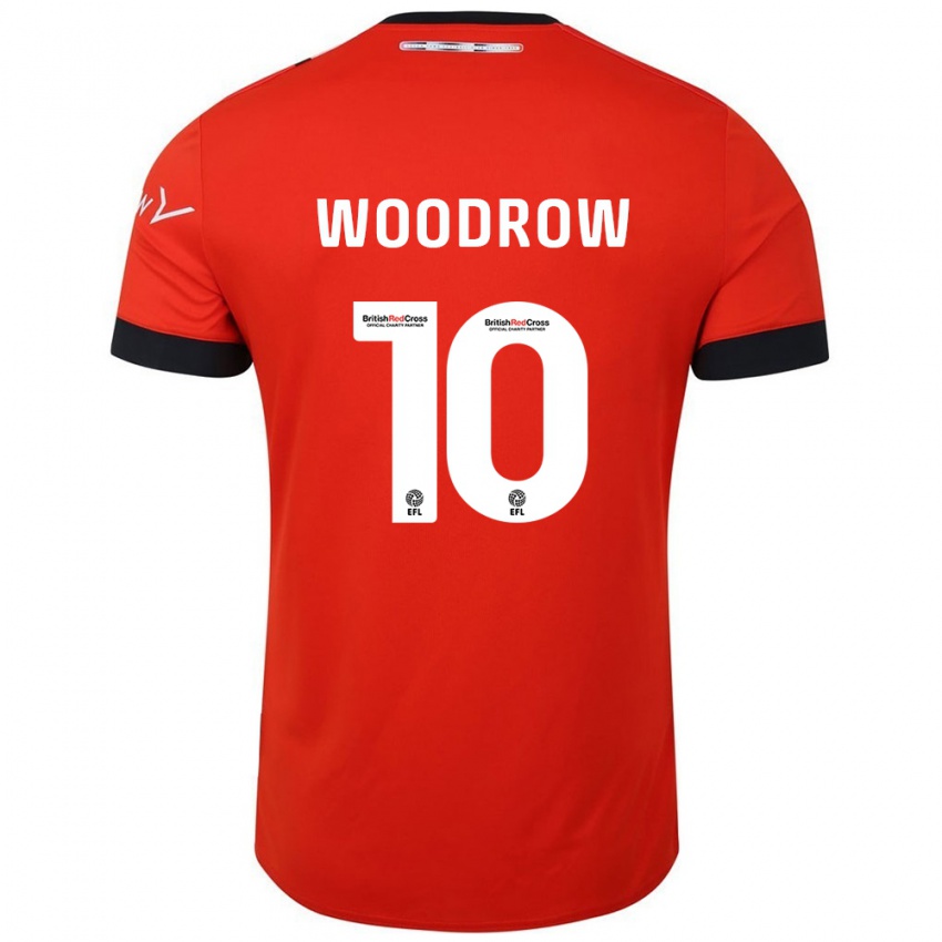 Børn Cauley Woodrow #10 Orange Sort Hjemmebane Spillertrøjer 2024/25 Trøje T-Shirt