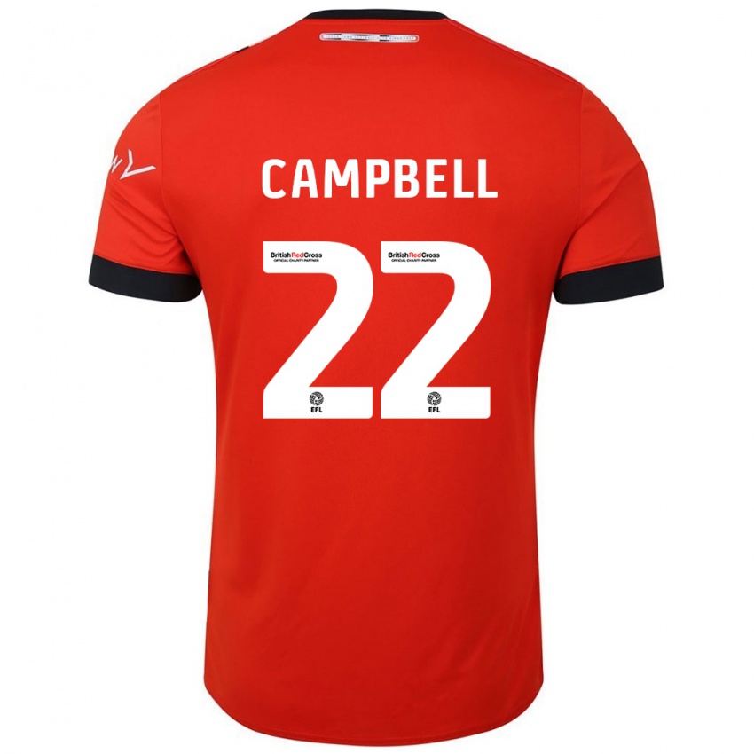 Børn Allan Campbell #22 Orange Sort Hjemmebane Spillertrøjer 2024/25 Trøje T-Shirt