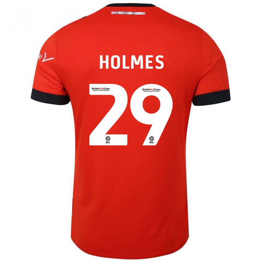 Børn Tom Holmes #29 Orange Sort Hjemmebane Spillertrøjer 2024/25 Trøje T-Shirt