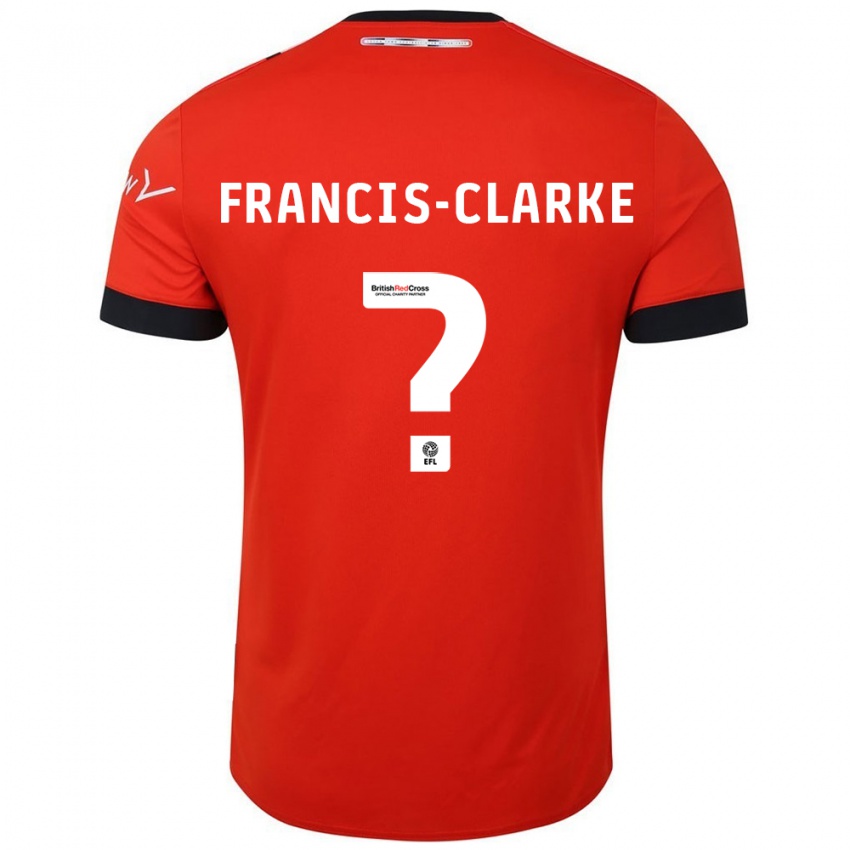 Børn Aidan Francis-Clarke #0 Orange Sort Hjemmebane Spillertrøjer 2024/25 Trøje T-Shirt