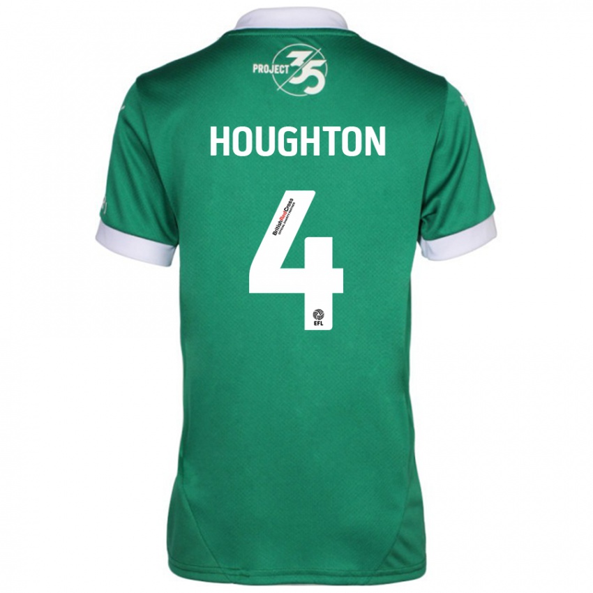 Børn Jordan Houghton #4 Grøn Hvid Hjemmebane Spillertrøjer 2024/25 Trøje T-Shirt