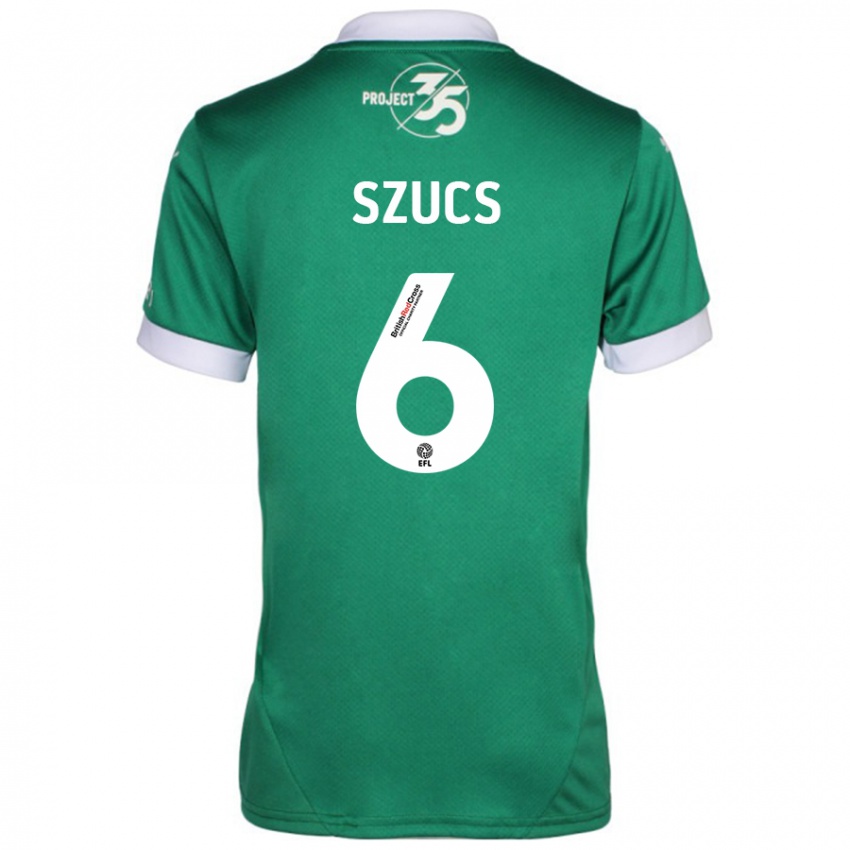 Børn Kornél Szűcs #6 Grøn Hvid Hjemmebane Spillertrøjer 2024/25 Trøje T-Shirt