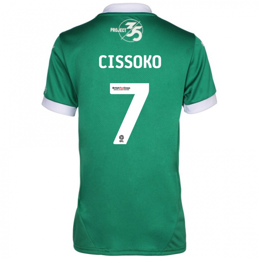 Børn Ibrahim Cissoko #7 Grøn Hvid Hjemmebane Spillertrøjer 2024/25 Trøje T-Shirt