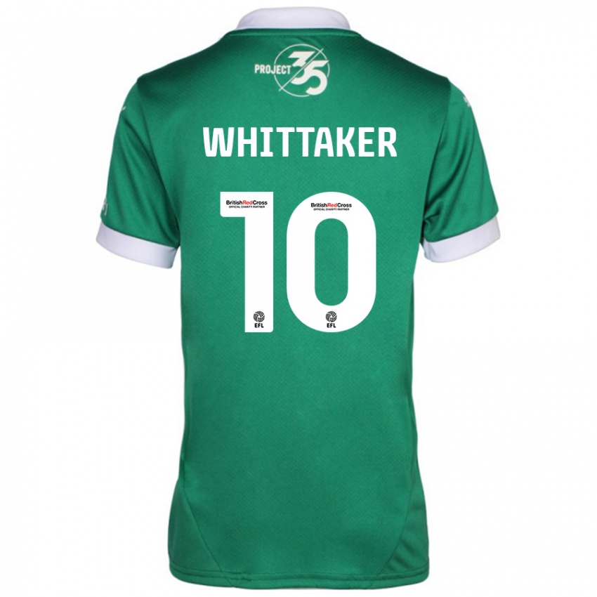 Børn Morgan Whittaker #10 Grøn Hvid Hjemmebane Spillertrøjer 2024/25 Trøje T-Shirt