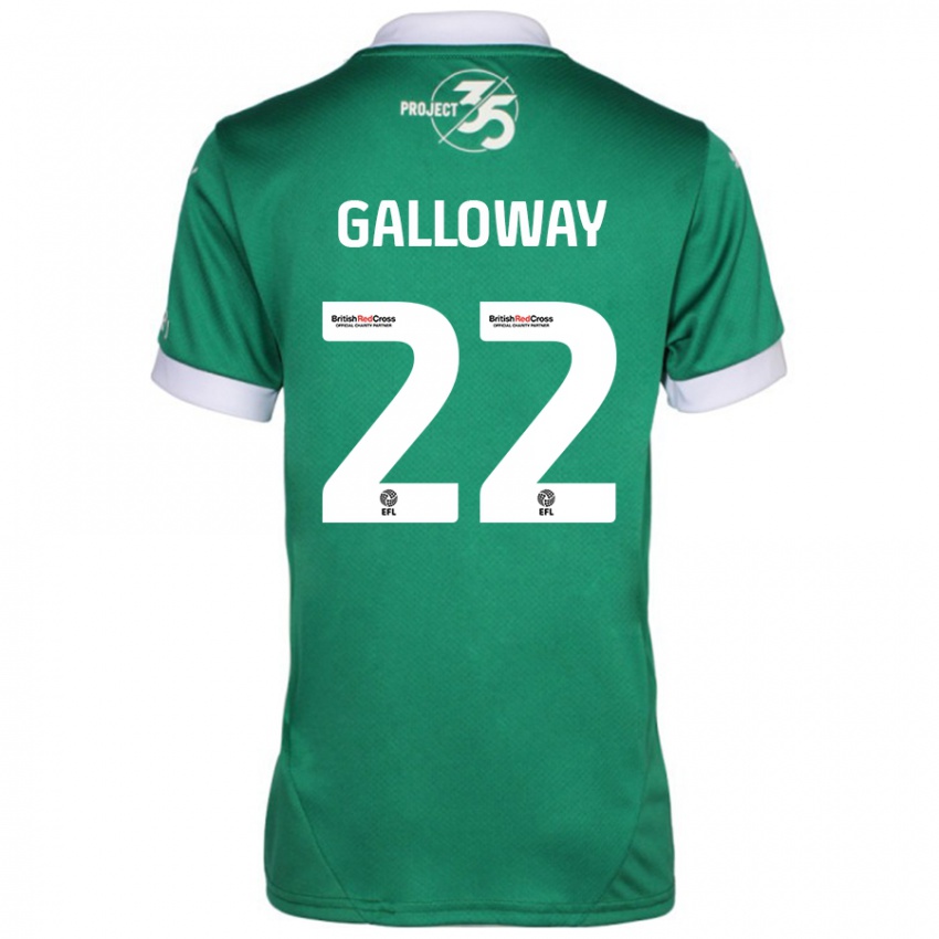 Børn Brendan Galloway #22 Grøn Hvid Hjemmebane Spillertrøjer 2024/25 Trøje T-Shirt