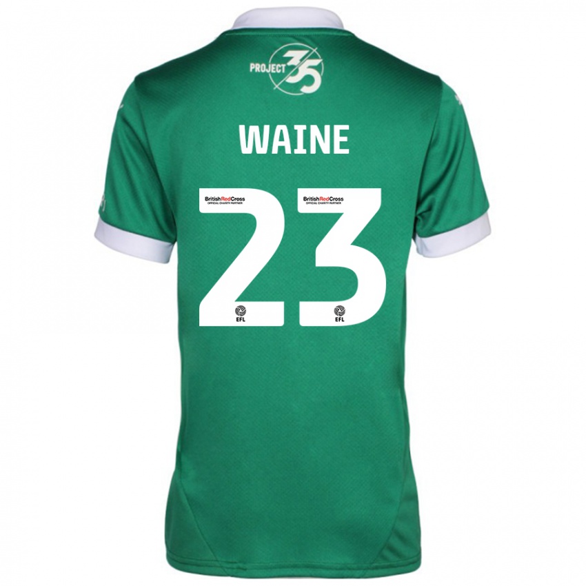 Børn Ben Waine #23 Grøn Hvid Hjemmebane Spillertrøjer 2024/25 Trøje T-Shirt