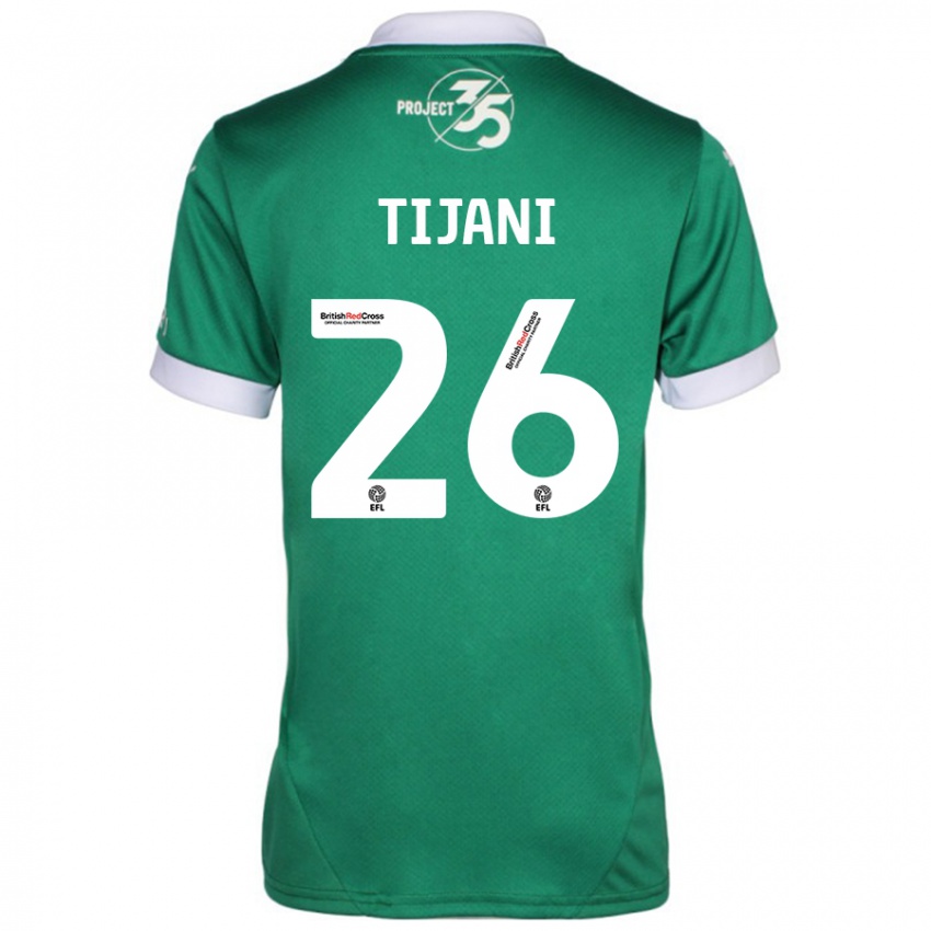 Børn Muhamed Tijani #26 Grøn Hvid Hjemmebane Spillertrøjer 2024/25 Trøje T-Shirt