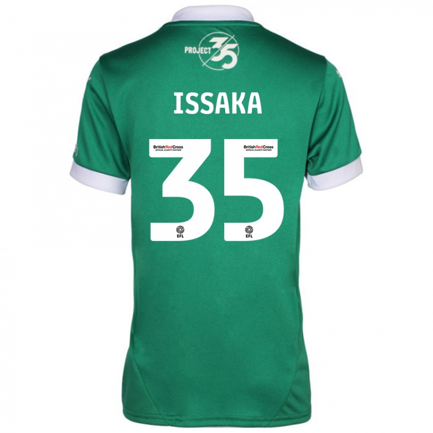 Børn Freddie Issaka #35 Grøn Hvid Hjemmebane Spillertrøjer 2024/25 Trøje T-Shirt