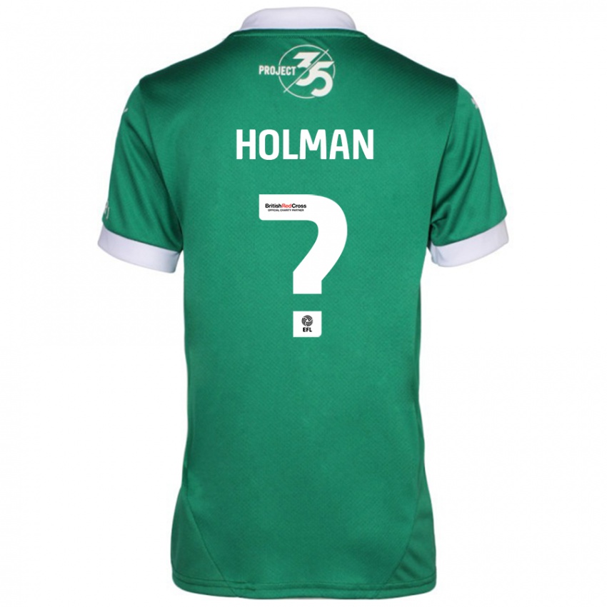 Børn Daniel Holman #0 Grøn Hvid Hjemmebane Spillertrøjer 2024/25 Trøje T-Shirt