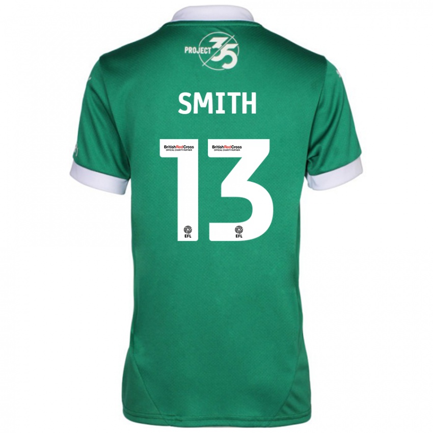 Børn Grace Smith #13 Grøn Hvid Hjemmebane Spillertrøjer 2024/25 Trøje T-Shirt