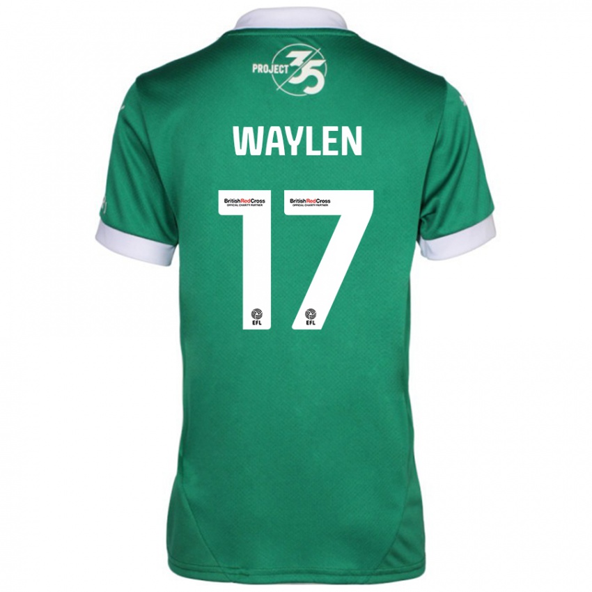 Børn Libby Waylen #17 Grøn Hvid Hjemmebane Spillertrøjer 2024/25 Trøje T-Shirt