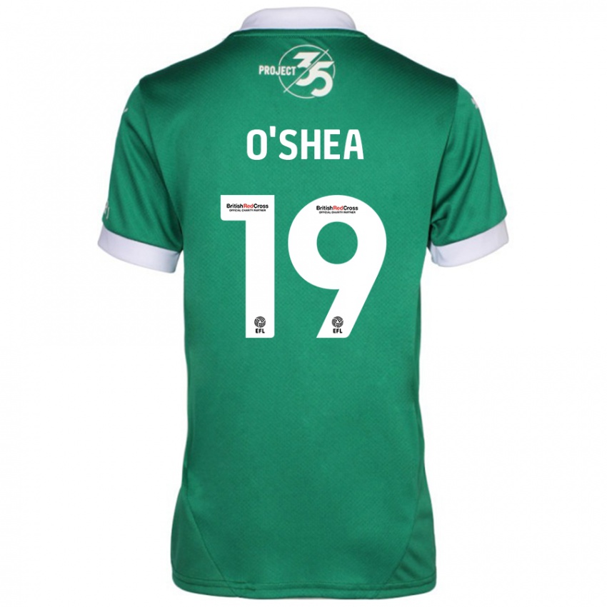 Børn Erin O'shea #19 Grøn Hvid Hjemmebane Spillertrøjer 2024/25 Trøje T-Shirt