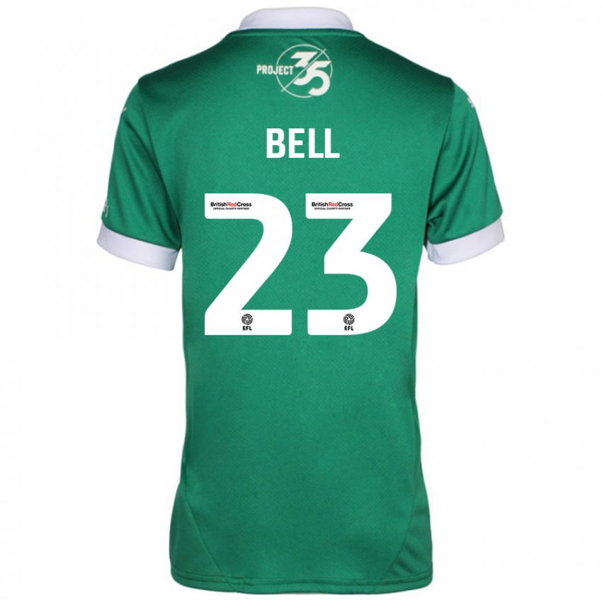 Børn Katelyn Bell #23 Grøn Hvid Hjemmebane Spillertrøjer 2024/25 Trøje T-Shirt