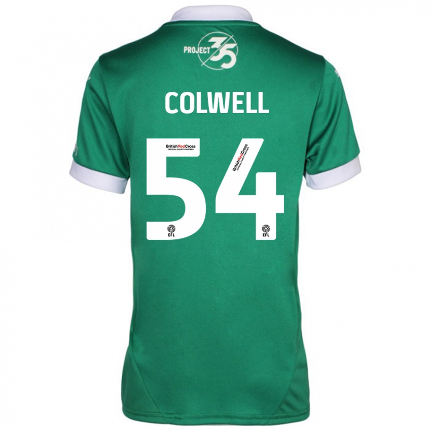 Børn Lewis Colwell #54 Grøn Hvid Hjemmebane Spillertrøjer 2024/25 Trøje T-Shirt