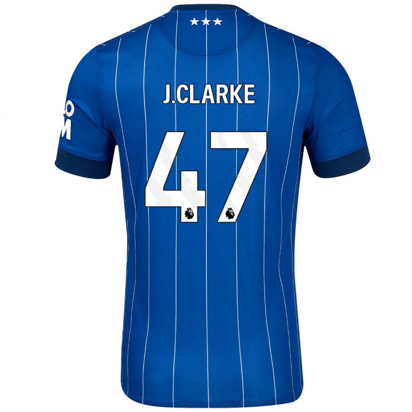 Børn Jack Clarke #47 Marineblå Hjemmebane Spillertrøjer 2024/25 Trøje T-Shirt