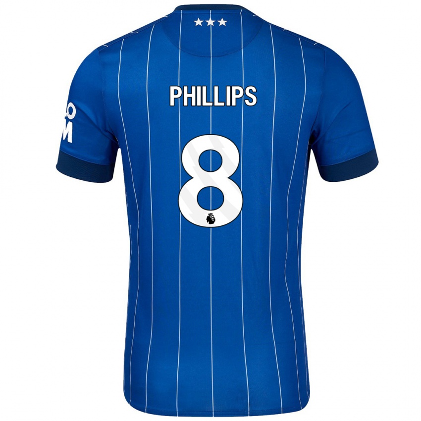 Børn Kalvin Phillips #8 Marineblå Hjemmebane Spillertrøjer 2024/25 Trøje T-Shirt