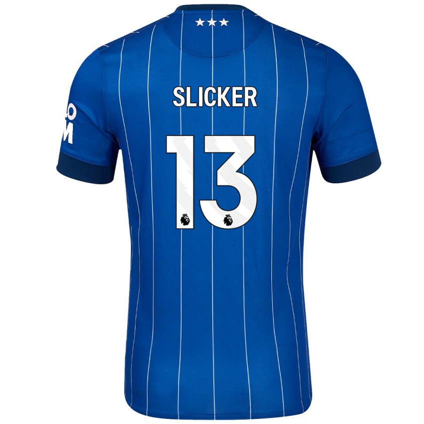 Børn Cieran Slicker #13 Marineblå Hjemmebane Spillertrøjer 2024/25 Trøje T-Shirt