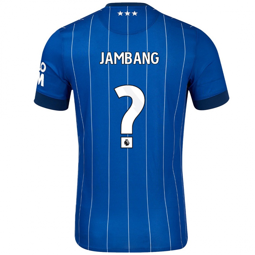 Børn Ayyuba Jambang #0 Marineblå Hjemmebane Spillertrøjer 2024/25 Trøje T-Shirt