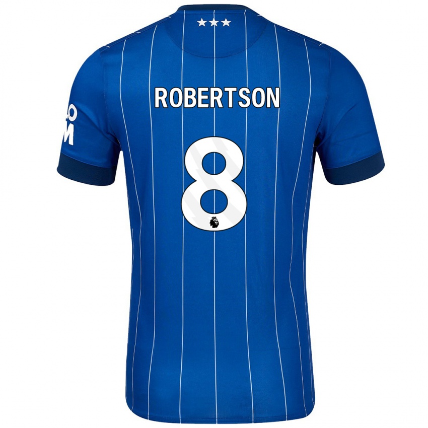 Børn Kyra Robertson #8 Marineblå Hjemmebane Spillertrøjer 2024/25 Trøje T-Shirt