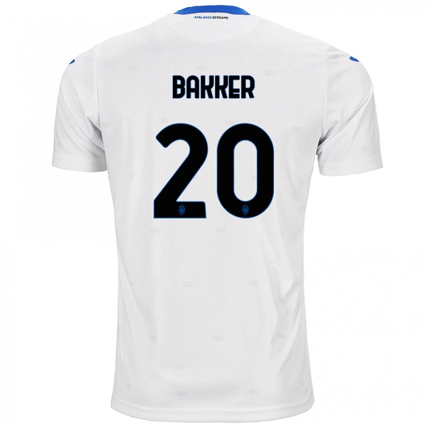 Børn Mitchel Bakker #20 Hvid Udebane Spillertrøjer 2024/25 Trøje T-Shirt