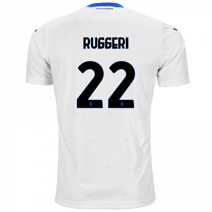 Børn Matteo Ruggeri #22 Hvid Udebane Spillertrøjer 2024/25 Trøje T-Shirt