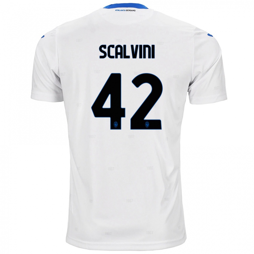 Børn Giorgio Scalvini #42 Hvid Udebane Spillertrøjer 2024/25 Trøje T-Shirt