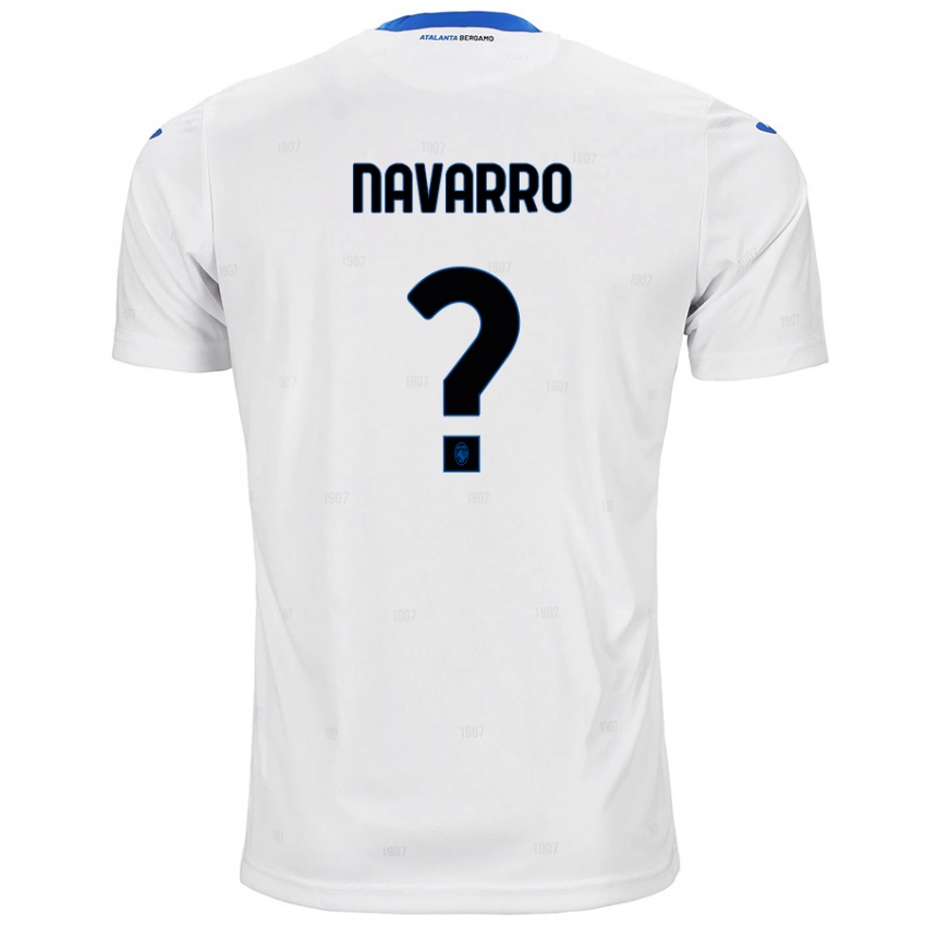 Børn Albert Navarro #0 Hvid Udebane Spillertrøjer 2024/25 Trøje T-Shirt