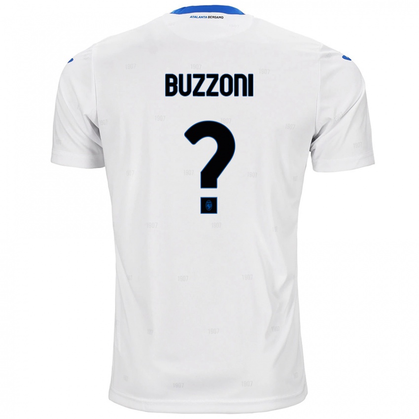 Børn Giorgio Buzzoni #0 Hvid Udebane Spillertrøjer 2024/25 Trøje T-Shirt