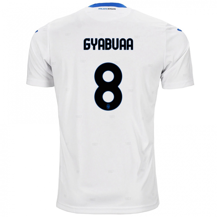 Børn Emmanuel Gyabuaa #8 Hvid Udebane Spillertrøjer 2024/25 Trøje T-Shirt