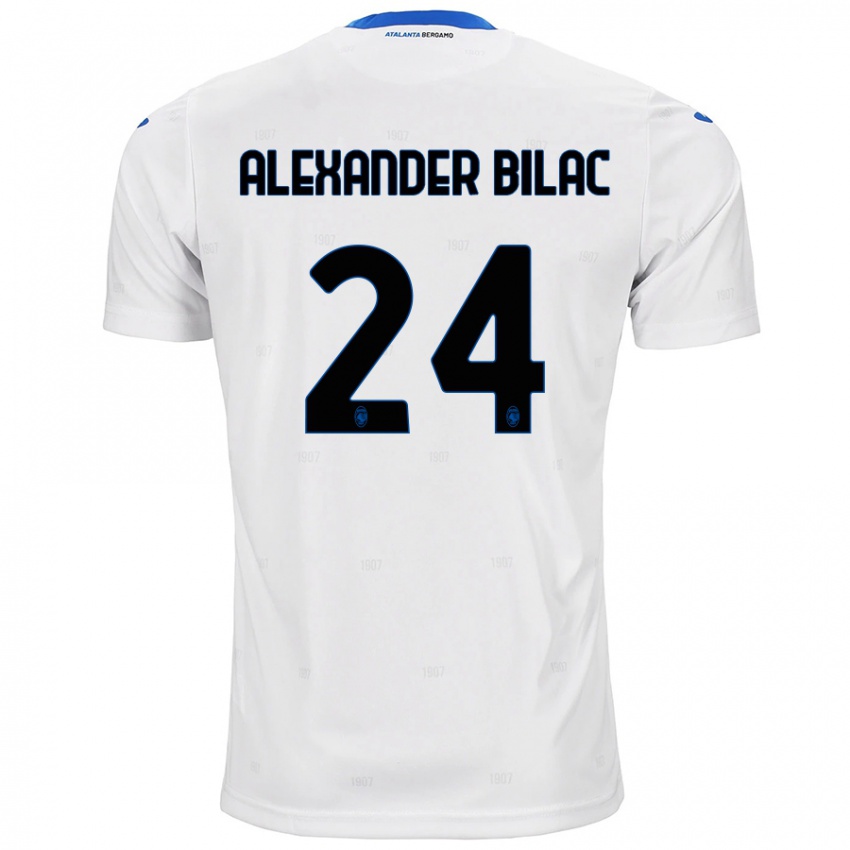 Børn Max Alexander Bilac #24 Hvid Udebane Spillertrøjer 2024/25 Trøje T-Shirt