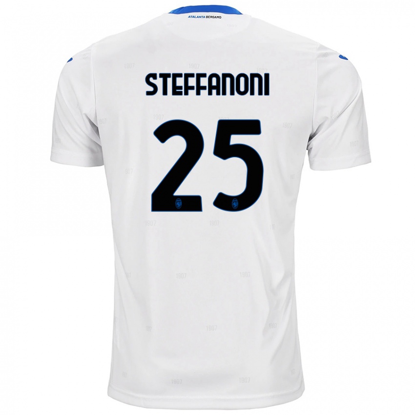 Børn Federico Steffanoni #25 Hvid Udebane Spillertrøjer 2024/25 Trøje T-Shirt