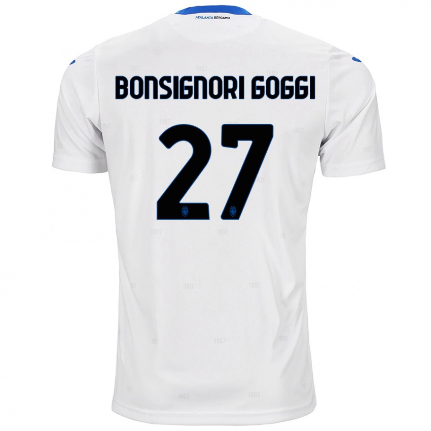 Børn Lorenzo Bonsignori Goggi #27 Hvid Udebane Spillertrøjer 2024/25 Trøje T-Shirt