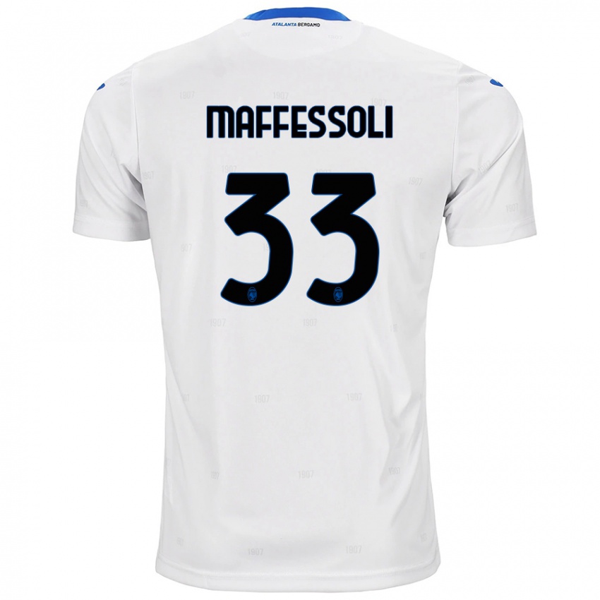 Børn Manuel Maffessoli #33 Hvid Udebane Spillertrøjer 2024/25 Trøje T-Shirt