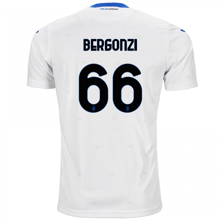 Børn Federico Bergonzi #66 Hvid Udebane Spillertrøjer 2024/25 Trøje T-Shirt