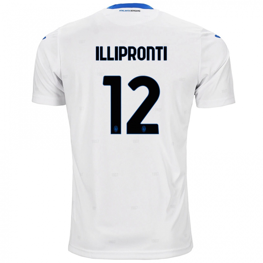 Børn Filippo Illipronti #12 Hvid Udebane Spillertrøjer 2024/25 Trøje T-Shirt