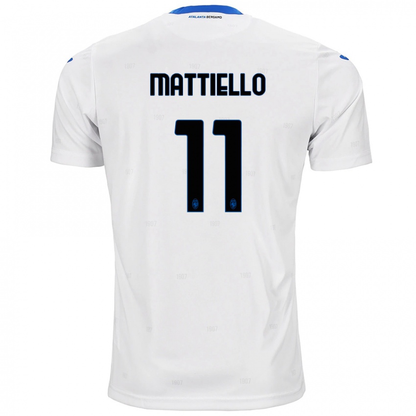 Børn Federico Mattiello #11 Hvid Udebane Spillertrøjer 2024/25 Trøje T-Shirt