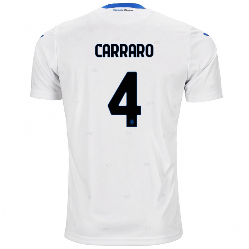 Børn Marco Carraro #4 Hvid Udebane Spillertrøjer 2024/25 Trøje T-Shirt