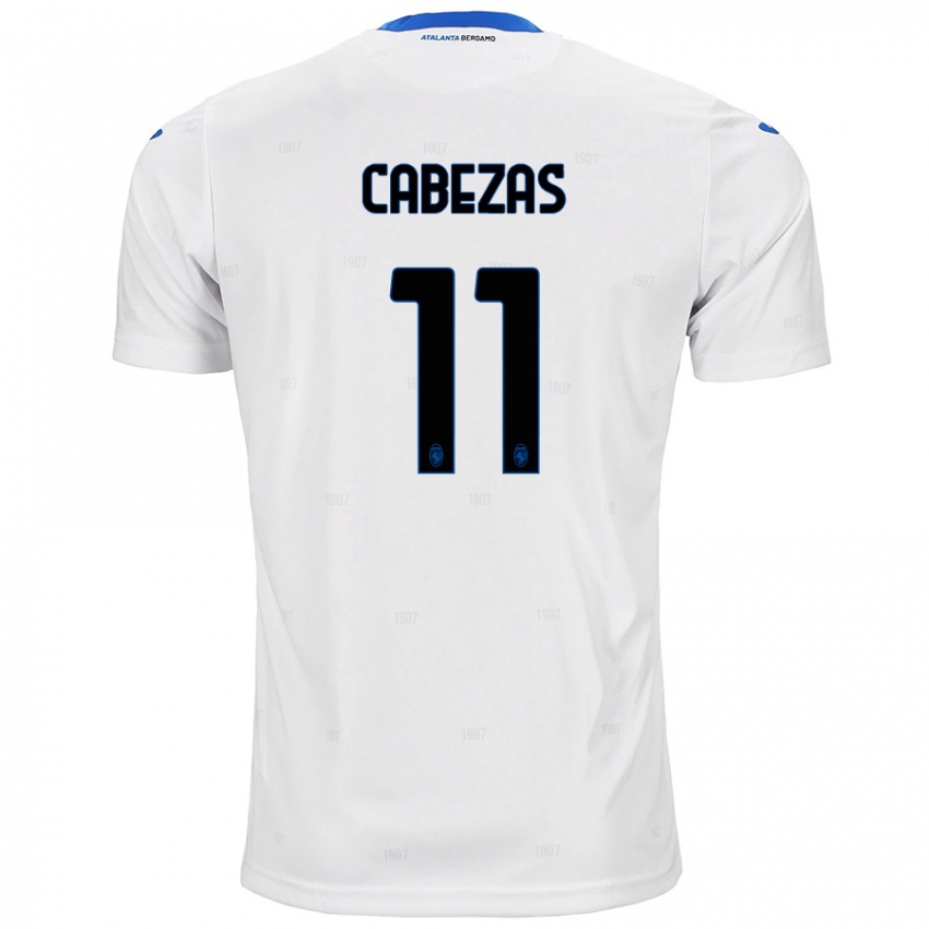 Børn Bryan Cabezas #11 Hvid Udebane Spillertrøjer 2024/25 Trøje T-Shirt