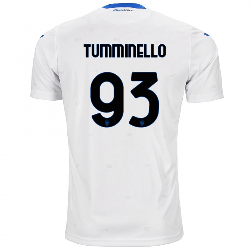 Børn Marco Tumminello #93 Hvid Udebane Spillertrøjer 2024/25 Trøje T-Shirt