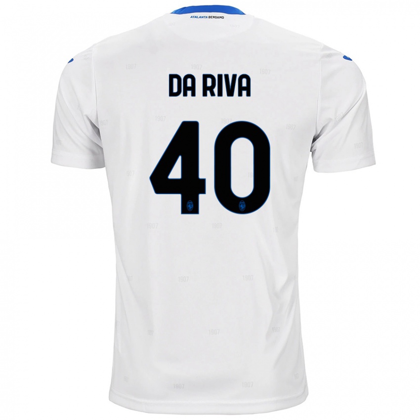 Børn Jacopo Da Riva #40 Hvid Udebane Spillertrøjer 2024/25 Trøje T-Shirt