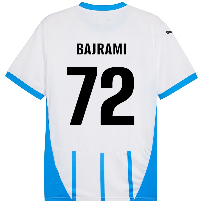 Børn Nedim Bajrami #72 Hvid Blå Udebane Spillertrøjer 2024/25 Trøje T-Shirt