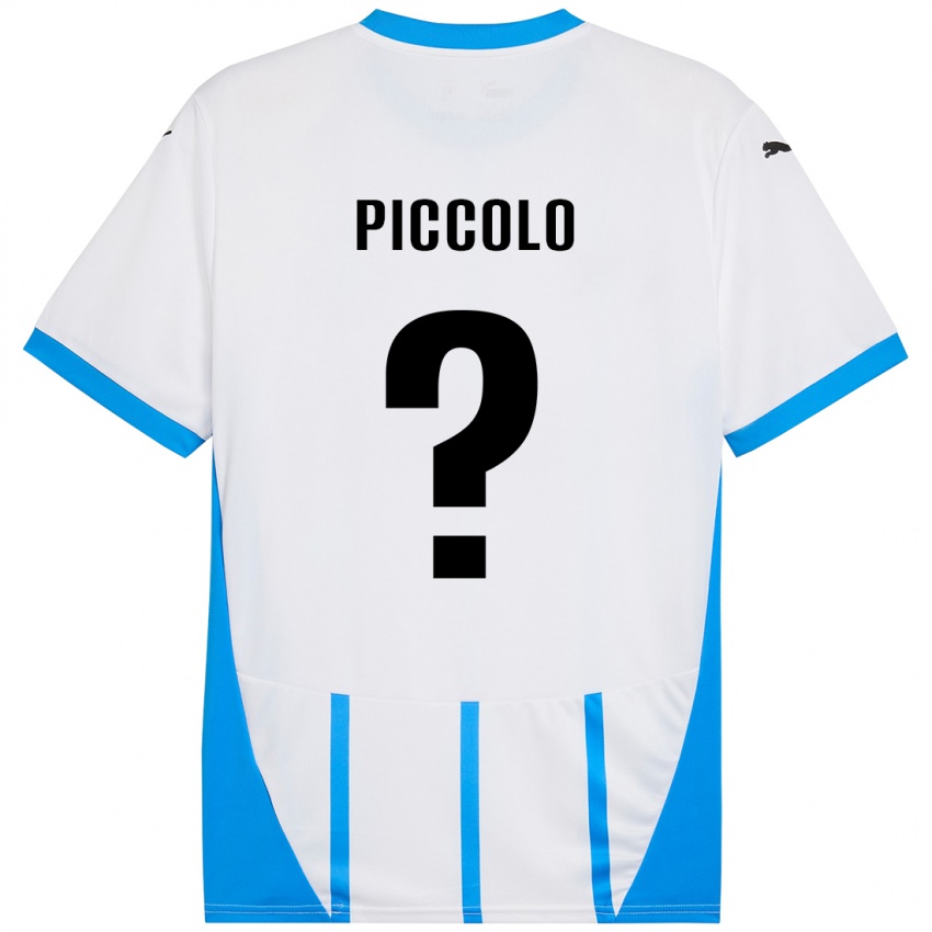 Børn Peter Piccolo #0 Hvid Blå Udebane Spillertrøjer 2024/25 Trøje T-Shirt